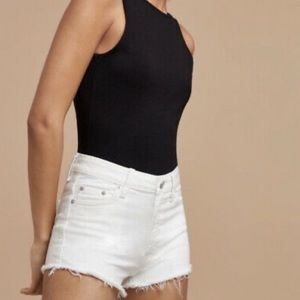 Aritzia (Talula Brand) White Cutoff Shorts